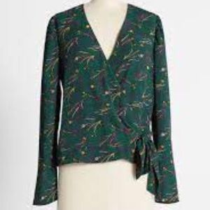 ModCloth Lovely Blooming Wrap Top Size XL NWT